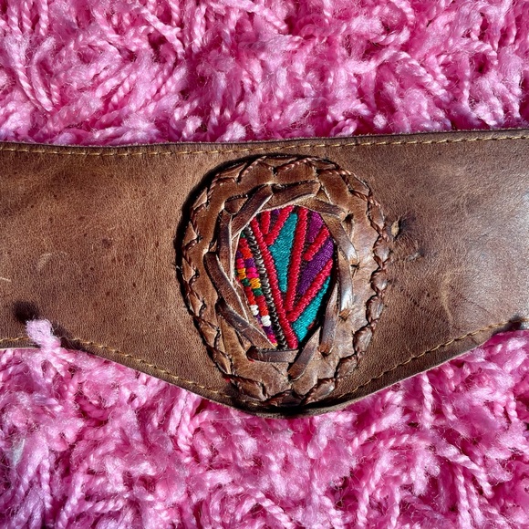 Argentinian Leather Textile Festival Utility Pocket Belt main image 8